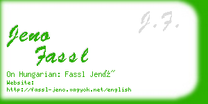 jeno fassl business card